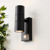 ZN-29179-BLK-65 Leto Outdoor Wall Light with PIR Sensor Black