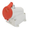 IND-165RWMS-IP44 415V 16A 5-PIN RED SURFACE MOUNT SOCKET