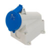 IND-323BWMS-IP44 240V 32A BLUE SURFACE MOUNT SOCKET