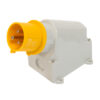 IND-323YWMAI-IP44 110V 32A YELLOW SURFACE MOUNT APPLIANCE INLET
