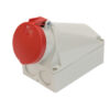 IND-635RWMS-IP44 415V 63A 5-PIN RED SURFACE MOUNT SOCKET
