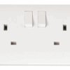 Click CMA036 13A 2 Gang DP Switched Socket Outlet - White